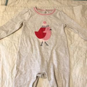 Baby gap full length knit with bird. 12-18 months